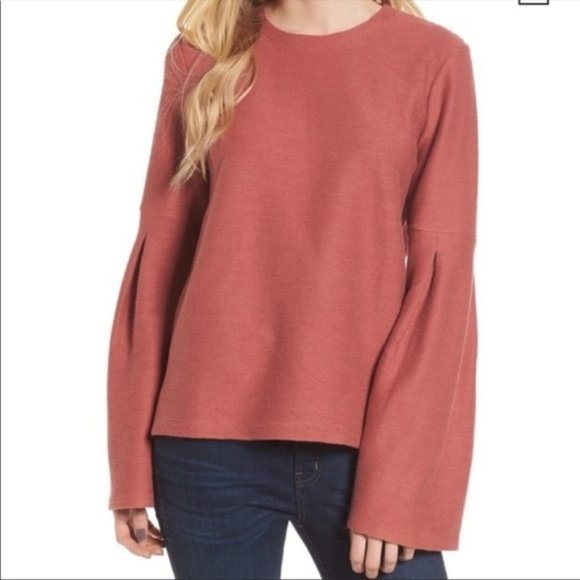 Madewell Tops - Madewell Antique Rose Flared Sleeve Top Shirt Size XS